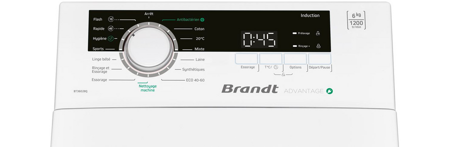 Lave-linge Top 6.5 kg Reconditionné BRANDT BT36028Q
