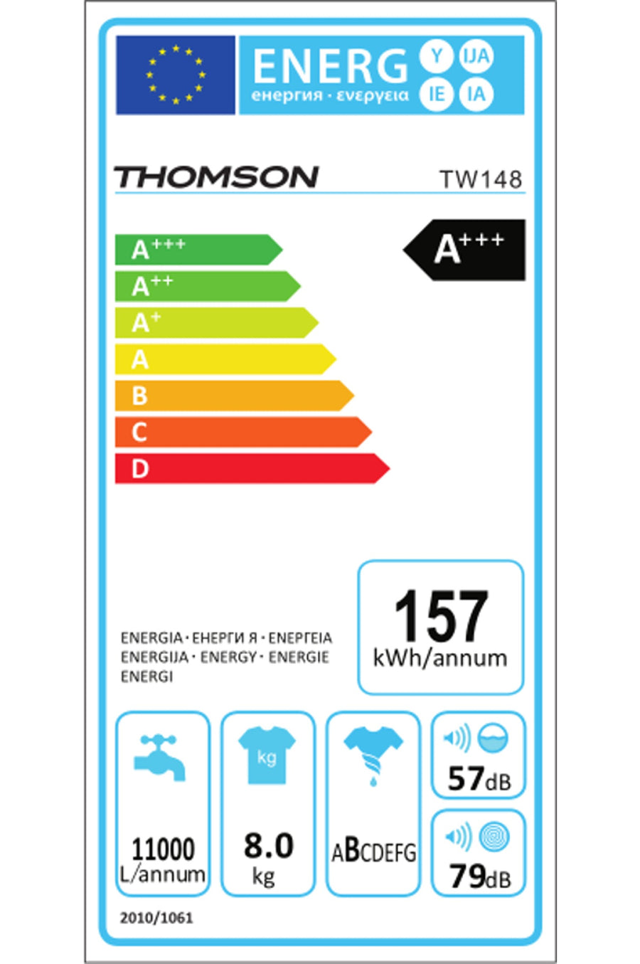 Lave-linge hublot THOMSON TW148