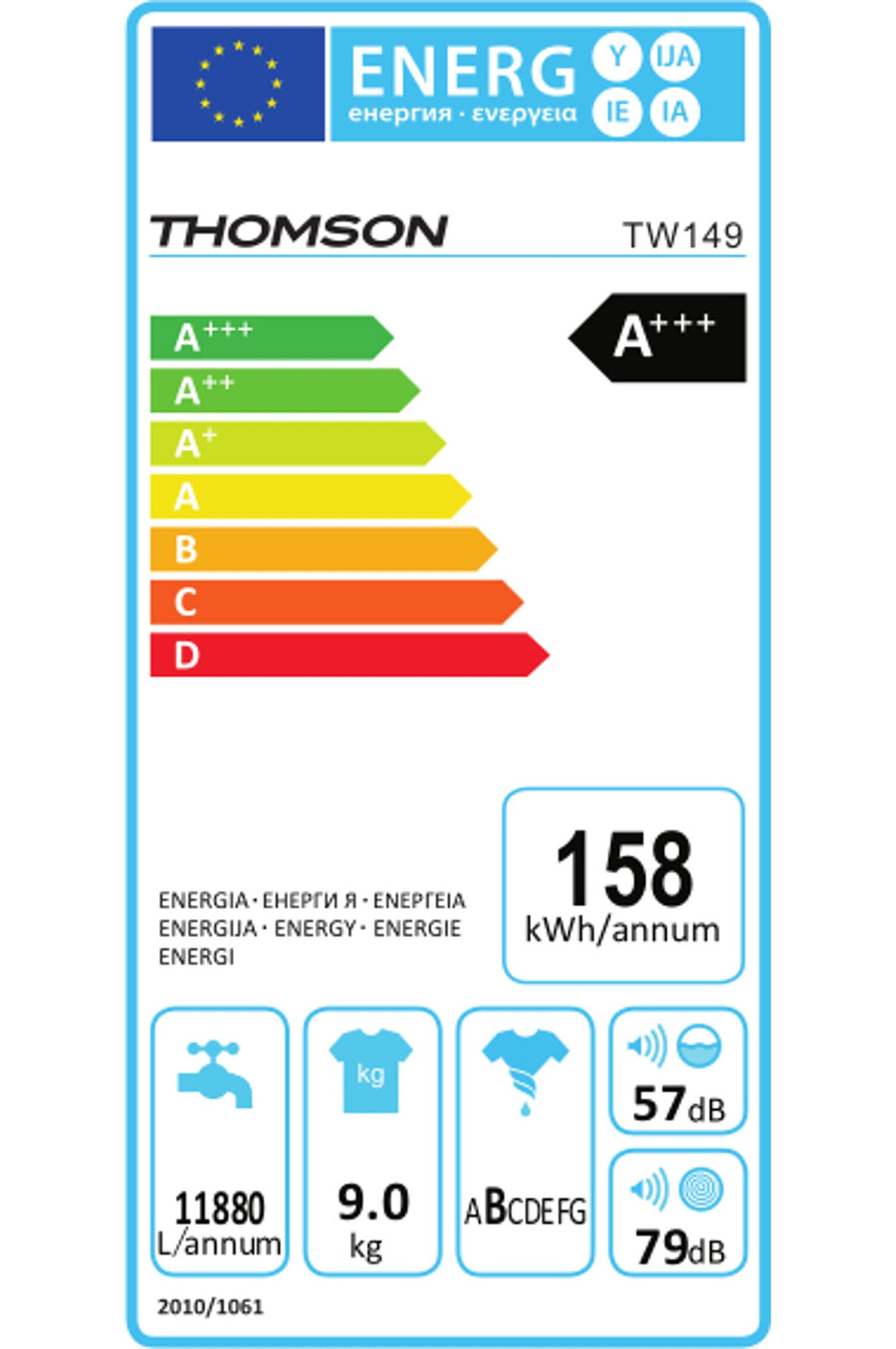 Lave-linge hublot THOMSON TW149