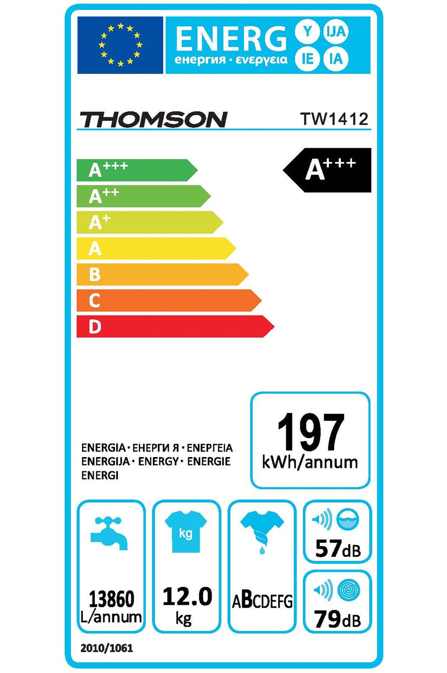 Lave-linge hublot THOMSON TW1412