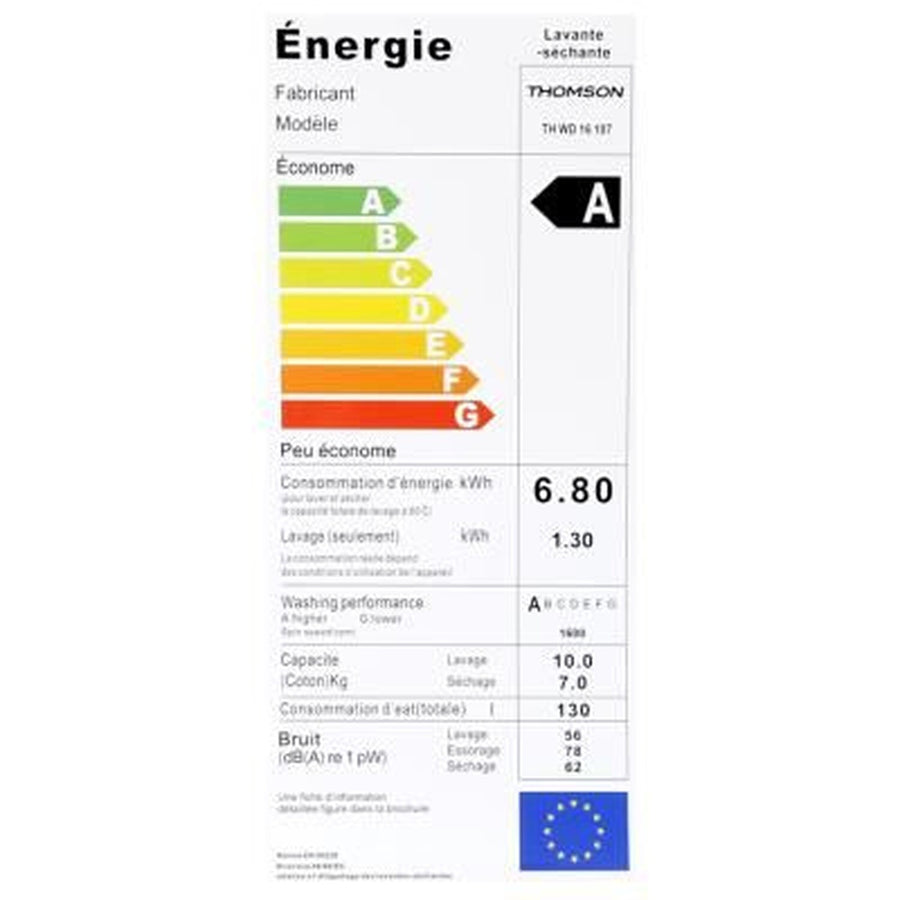 Lave-linge sechant THOMSON THWD16107