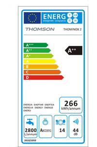 Lave-vaisselle pose libre THOMSON THOMINOX 2 INOX