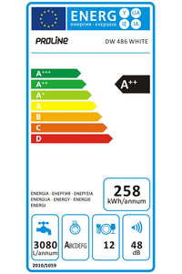 Lave-vaisselle pose libre PROLINE DW 486 WHITE