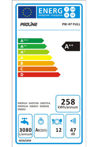 Lave-vaisselle encastrable PROLINE PBI 47 FULL