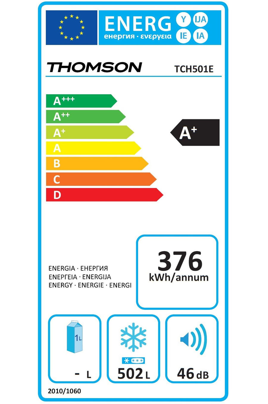 Congélateur coffre THOMSON TCH501E