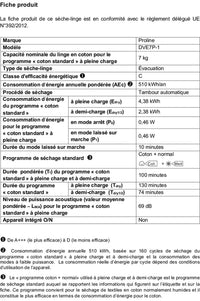 Seche-linge à evacuation PROLINE DVE 7 P-1
