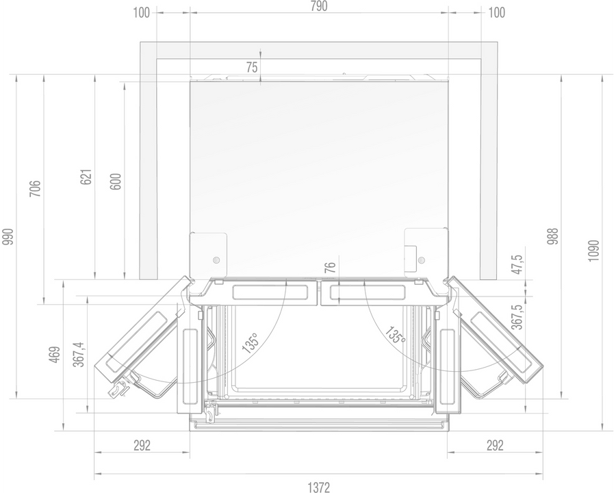 Réfrigérateur multi-portes GORENJE NRM8181UX