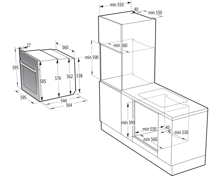 Four chaleur tournante HISENSE BAS614P8B