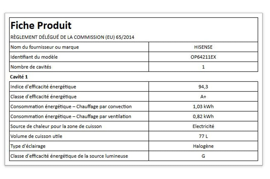 Four chaleur tournante HISENSE OP64211EX