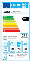 Seche-linge Pompe à Chaleur 7 kg Reconditionné MIELE TDB230WP Active
