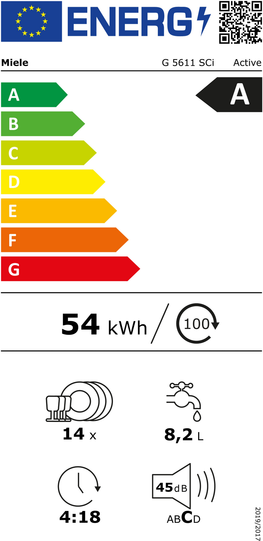 Lave-vaisselle Encastrable 14 couverts Reconditionné MIELE G 5611 SCi