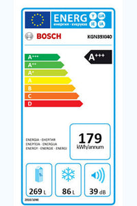 Réfrigérateur avec congélateur BOSCH KGN39XI40