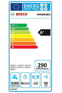 Lave-vaisselle pose libre BOSCH SMS40D18EU