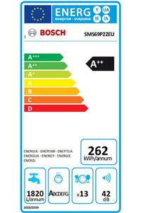 Lave-vaisselle pose libre BOSCH SMS69P22EU