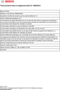 Lave-vaisselle pose libre BOSCH SMS46GI05E