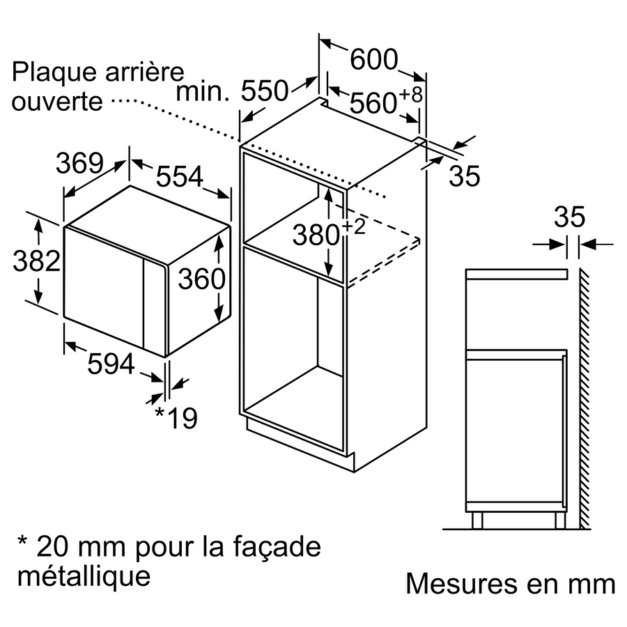 Four Micro-ondes 25 L Reconditionné SIEMENS BF550LMR0