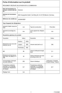 Réfrigérateur avec congélateur SIEMENS KG39NXWDF