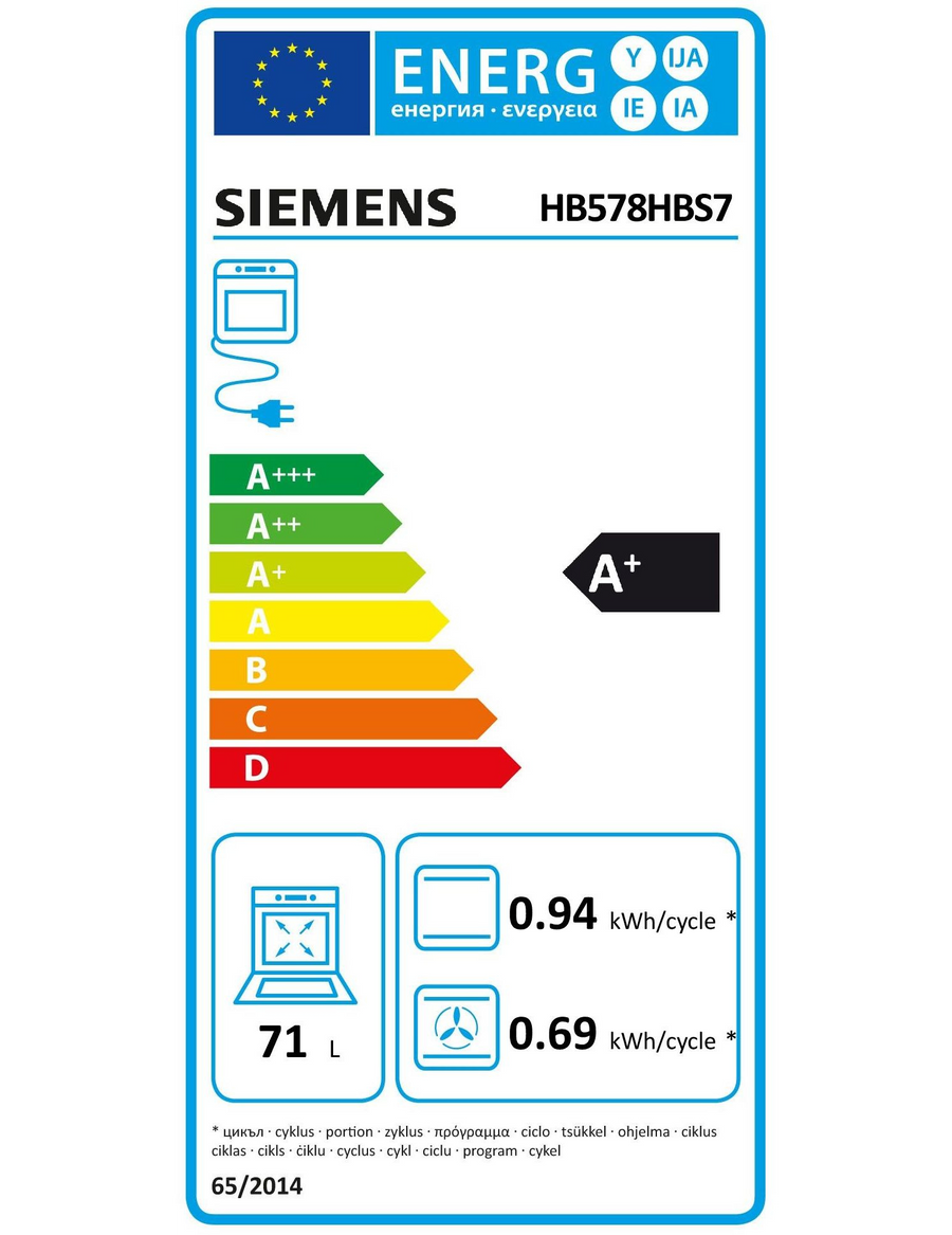 Four Chaleur Tournante 71 L Reconditionné SIEMENS HB578HBS7