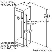 Réfrigérateur Encastrable 319 L Reconditionné BOSCH KIR81AFE0
