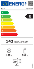 Réfrigérateur Avec Congélateur 440 Litres Reconditionné BOSCH KGN49AIBT