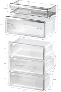 Réfrigérateur Avec Congélateur 440 Litres Reconditionné BOSCH KGN49AIBT
