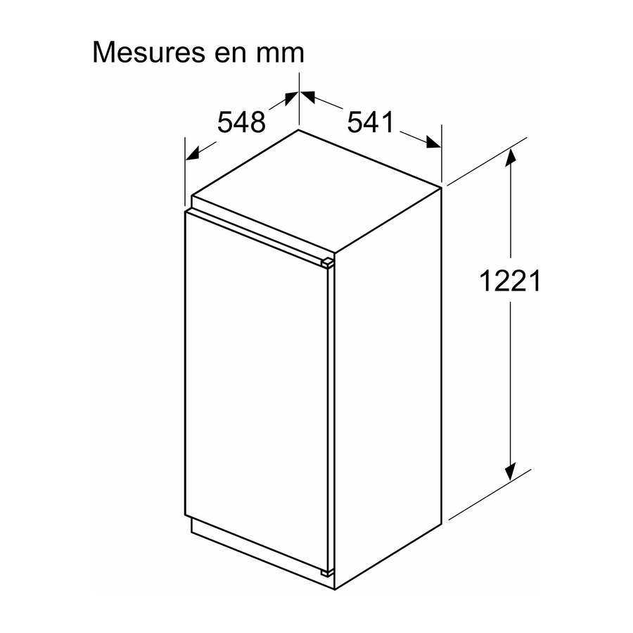 Réfrigérateur Encastrable 204 L Reconditionné BOSCH KIR41NSE0