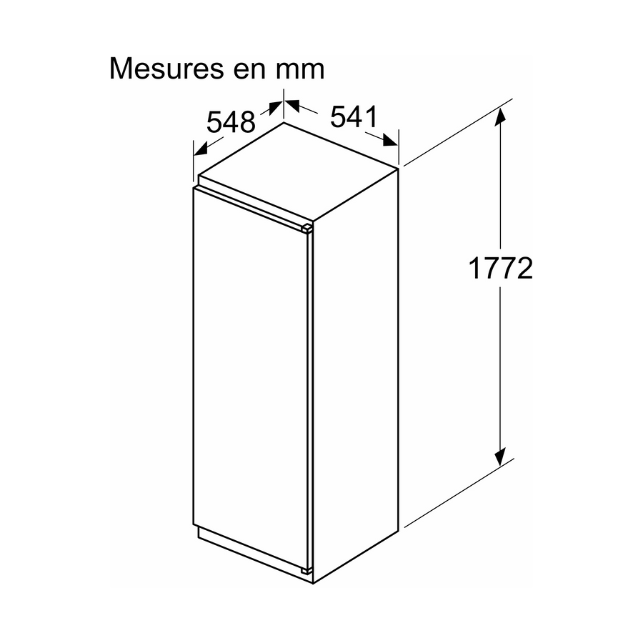 Réfrigérateur Encastrable 310 Litres Reconditionné BOSCH KIR81NSE0