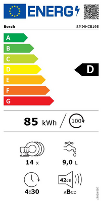 Lave-vaisselle Encastrable 14 couverts Reconditionné BOSCH SMI4HCB19E