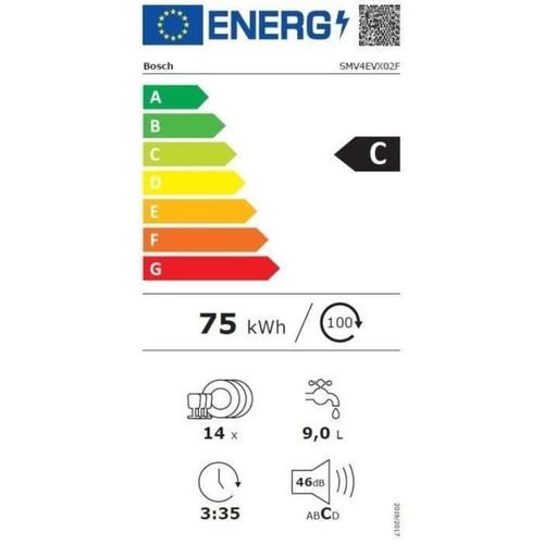 Lave-vaisselle Encastrable 14 couverts Reconditionné BOSCH SMV4EVX02F