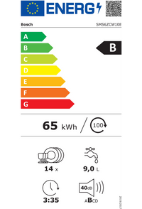 Lave-vaisselle pose libre BOSCH SMS6ZCW10E