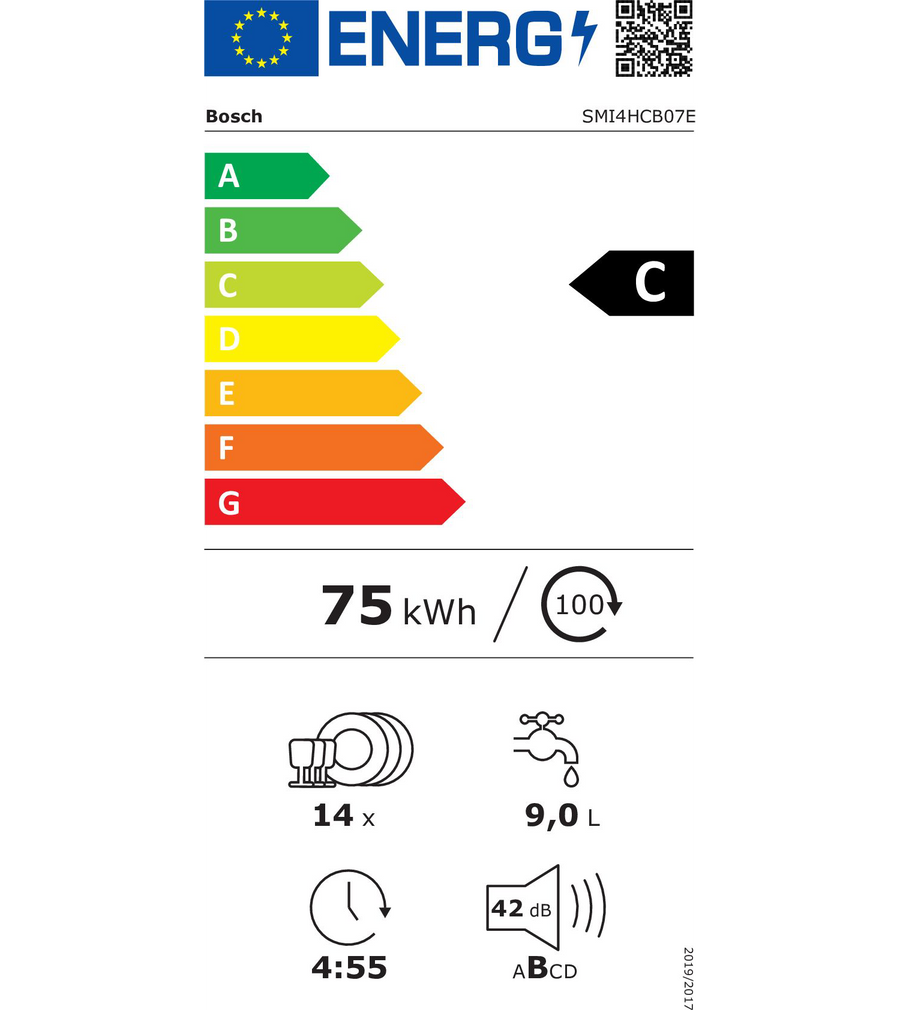 Lave-vaisselle encastrable BOSCH SMI4HCB07E