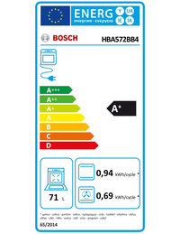 Four chaleur tournante BOSCH HBA572BB4