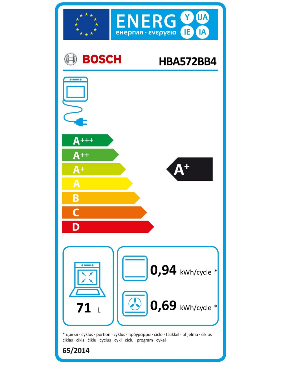 Four chaleur tournante BOSCH HBA572BB4
