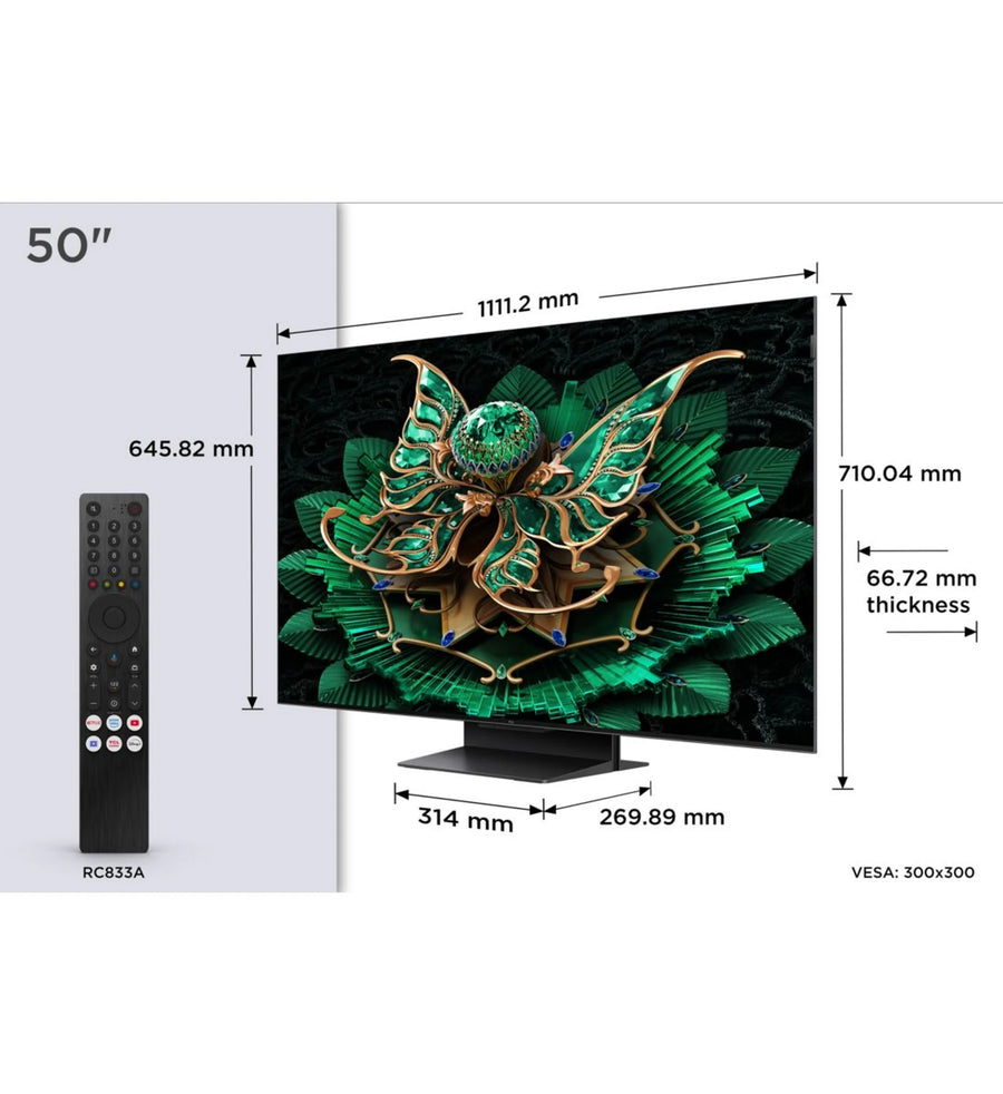 Téléviseur LED 50 pouces Reconditionné TCL 50C79K 126 cm (50")