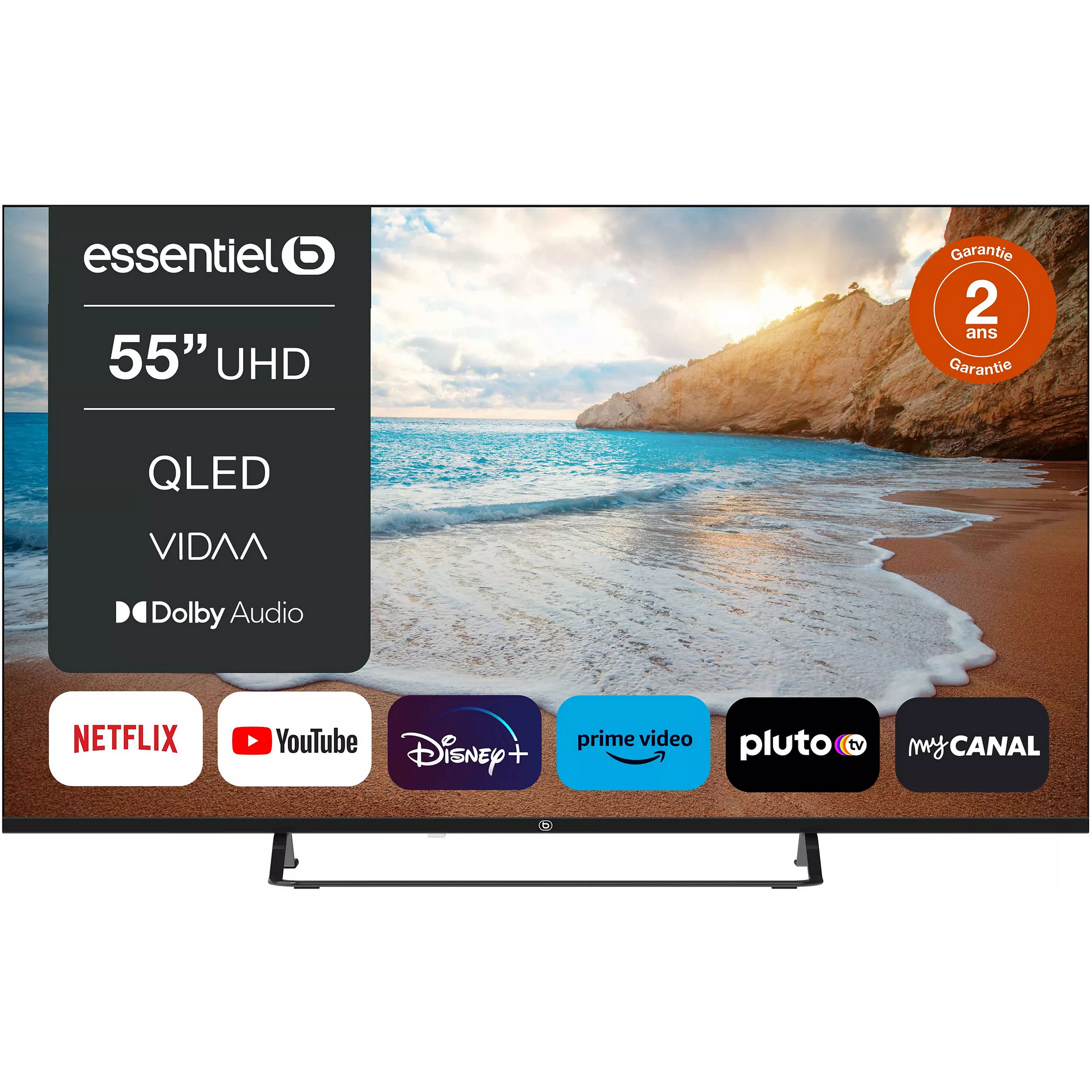 Téléviseur LED 55 pouces Reconditionné ESSENTIEL B 55QLED308 139 cm (55")