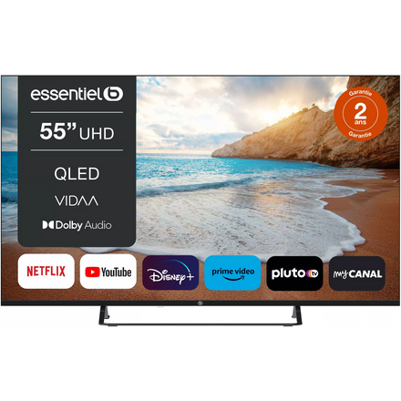 Téléviseur LED 55 pouces Reconditionné ESSENTIEL B 55QLED308 139 cm (55")