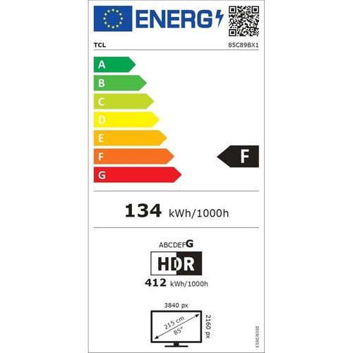 Téléviseur LED TCL 85C89B 214 cm (84") 