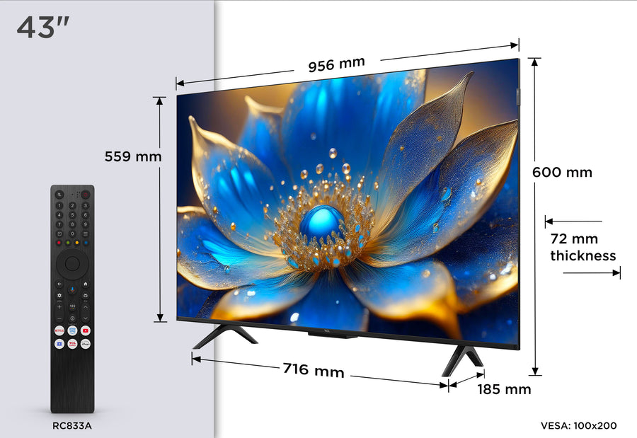 Téléviseur LED TCL 43QLED780K 108 cm (43")