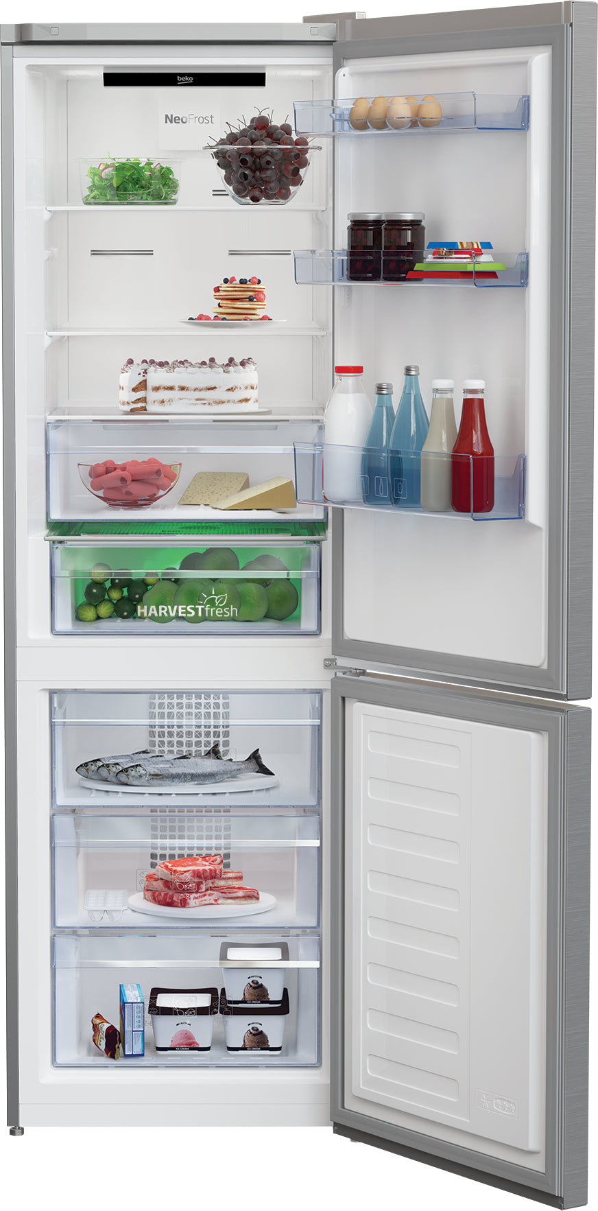 Réfrigérateur avec congélateur BEKO RCNA366E40ZXBN