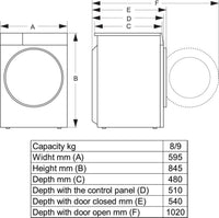 Lave-linge hublot HISENSE WF3S8043BW3