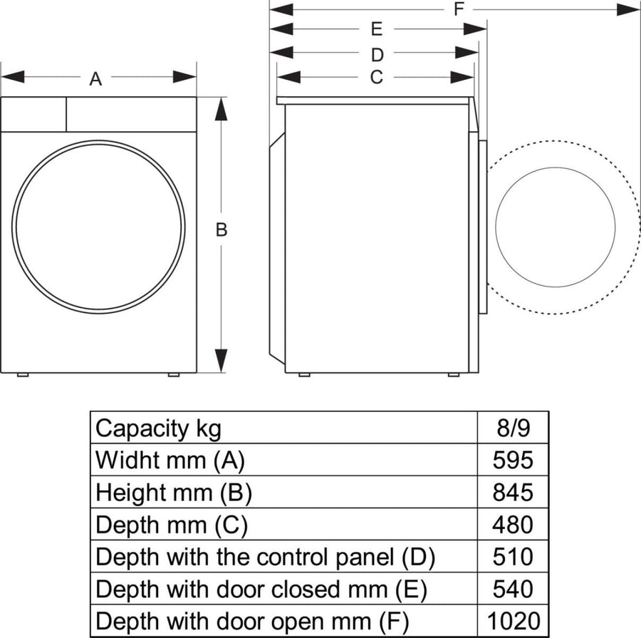 Lave-linge hublot HISENSE WF3S8043BW3