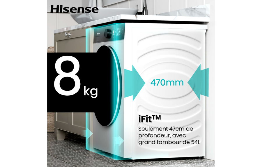 Lave-linge hublot HISENSE WF5I8043BWF