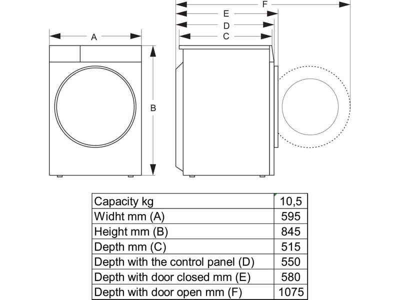 Lave-linge hublot HISENSE WF5I1045BWQ