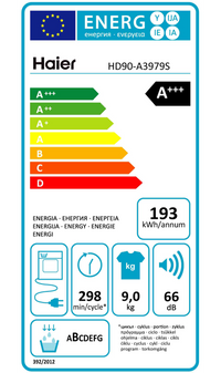 Seche-linge pompe à chaleur HAIER HD90-A3979S