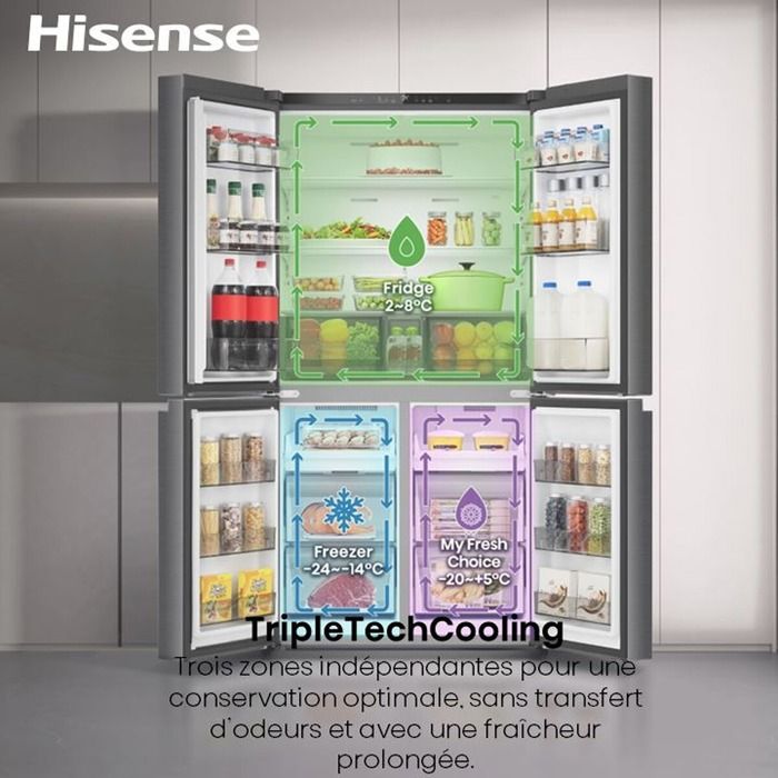 Réfrigérateur multi-portes HISENSE RQ5P640SSSD