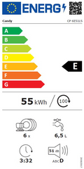 Lave-vaisselle Pose Libre 6 couverts Neuf CANDY CP6E51LS
