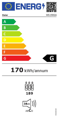 Cave à Vin De Vieillissement 189 bouteilles Reconditionné HAIER WS190GA