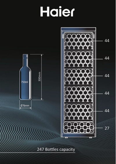 Cave à vin de vieillissement HAIER HWS247FDU1