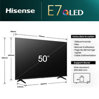 Téléviseur LED HISENSE 50E7NQ 126 cm (50") 