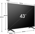 Téléviseur LED HISENSE 43A6N 108 cm (43")
